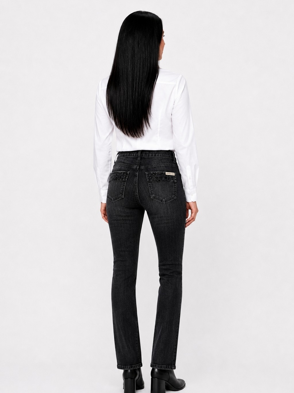 Michael Kors Charcoal Straight-Leg Jeans